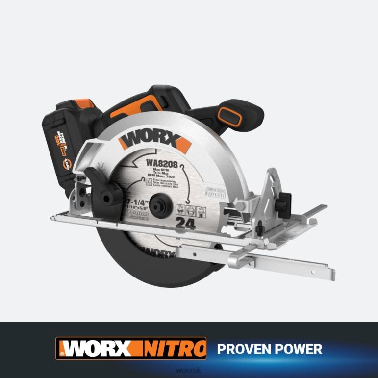 WORX nitro 20v power share 7,25'' akumulátorová kotúčová píla s bezkomutátorovým motorom elektrické náradie 84RP2133