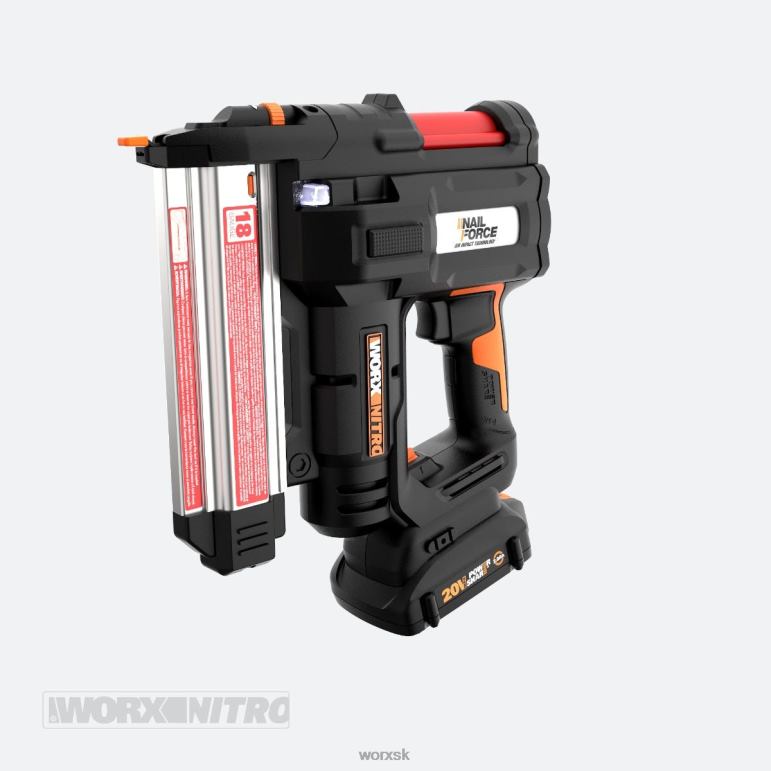 WORX nitro 20V zdieľaná bezdrôtová 18 gauge pištoľ na klince a zošívačky - iba nástroj elektrické náradie 84RP2123