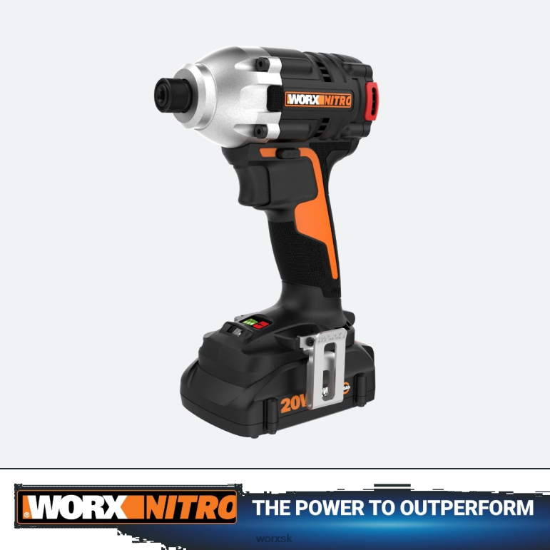 WORX nitro 20v power share 3-rýchlostný akumulátorový rázový uťahovák s bezkomutátorovým motorom - len náradie elektrické náradie 84RP2115