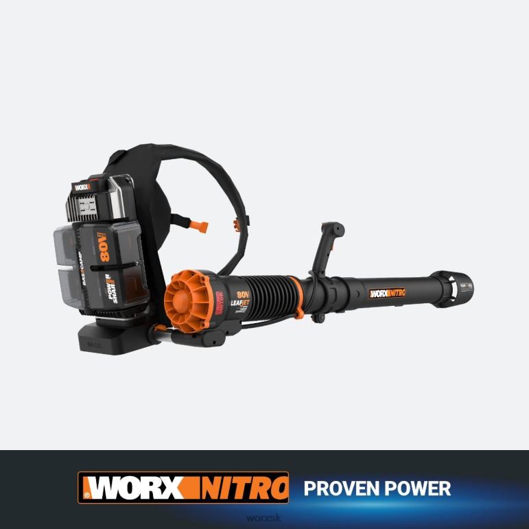 WORX nitro 80v bezkomutátorový akumulátorový fúkač lístia na ruksak záhradné náradie 84RP224