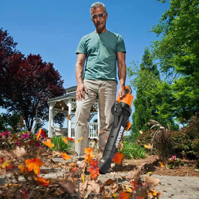 WORX trivac 2 s viacstupňovým celokovovým mulčovacím systémom (wg509) záhradné náradie 84RP231