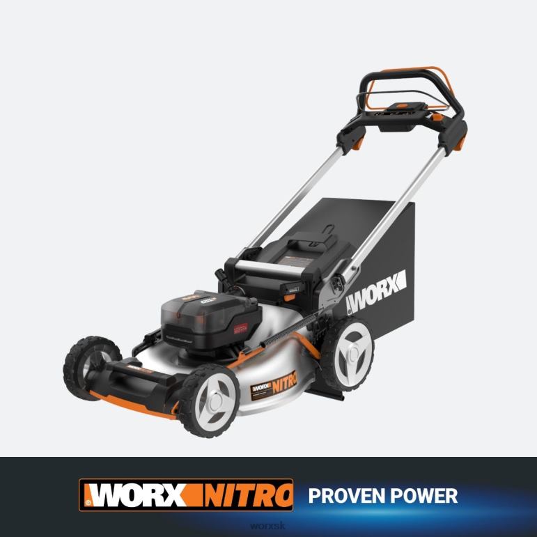 WORX nitro 40v akumulátorová 21'' samohybná kosačka na trávu s bezuhlíkovým motorom a pohonom zadných kolies záhradné náradie 84RP255